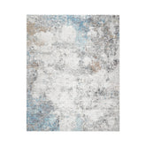 9 x 12  Beige Blue Gray Color Machine Made Washable Polyester Contemporary/ Abstract Oriental Rug